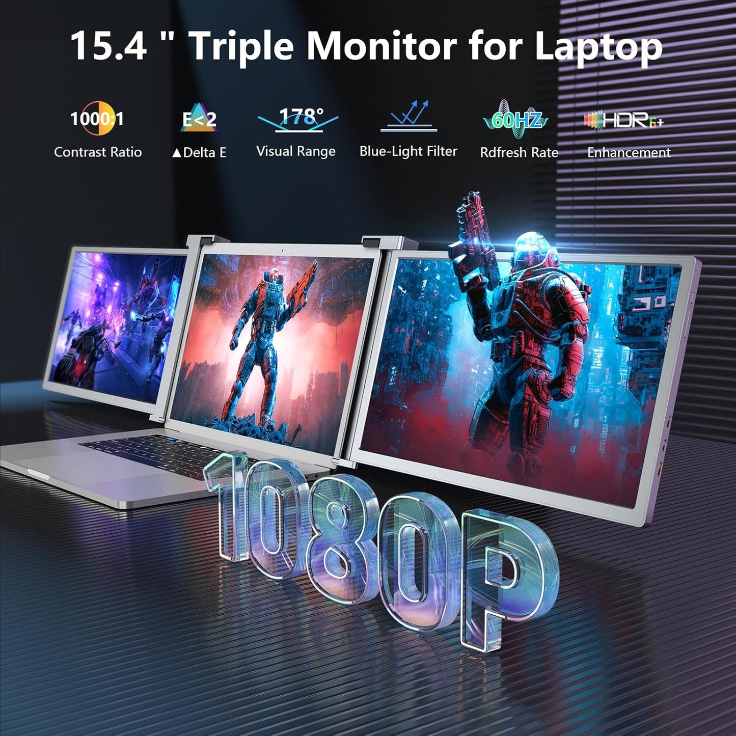 Triple écran pour ordinateur portable